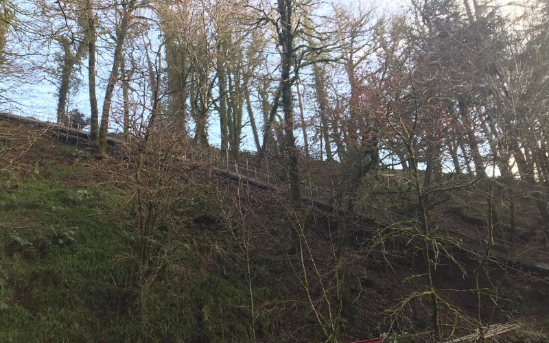 building works at lydford gorge